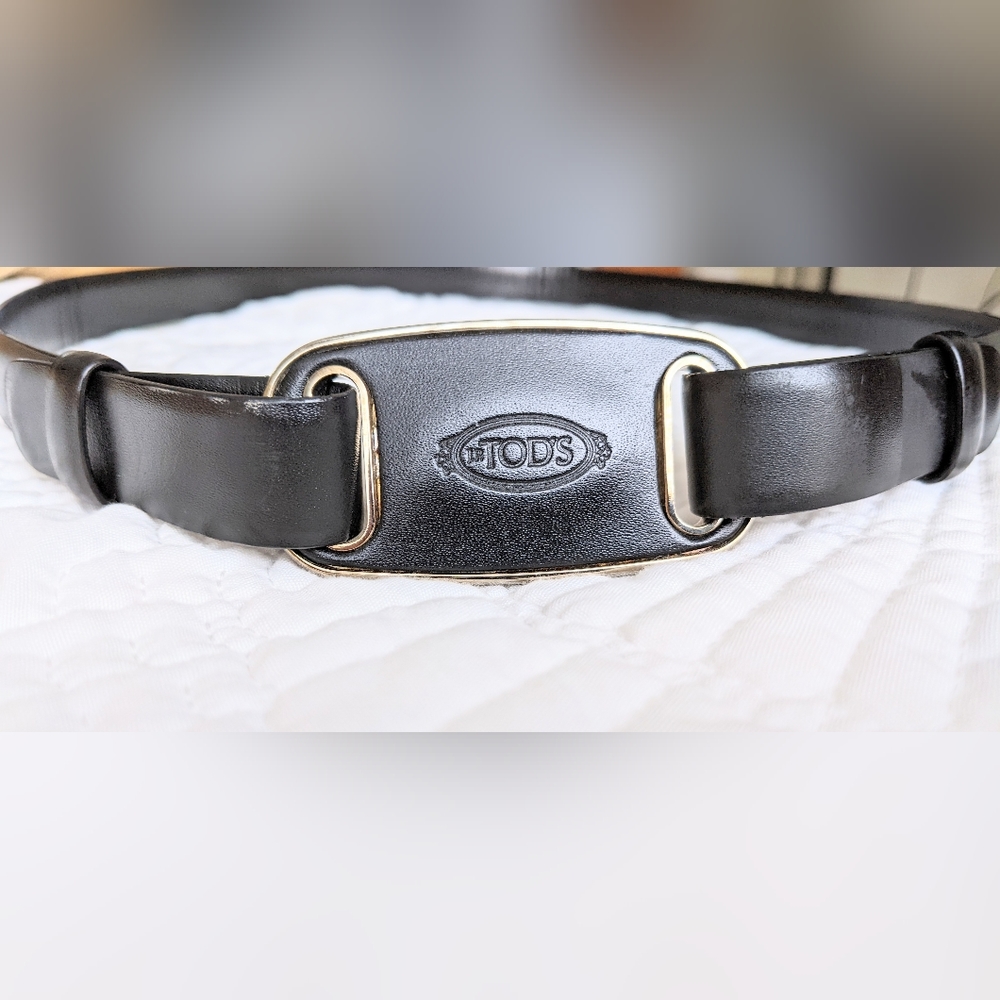 Tod's Black Leather Belt